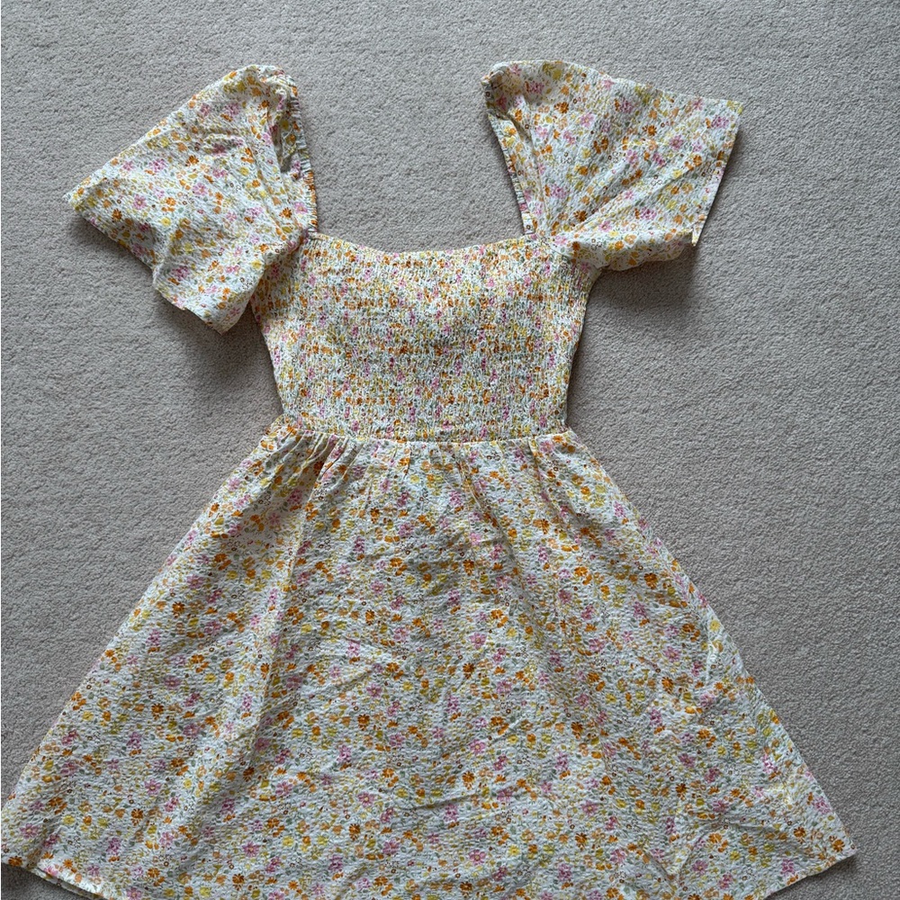 Princess Polly Yellow A-Line Puff Sleeve Mini Dress